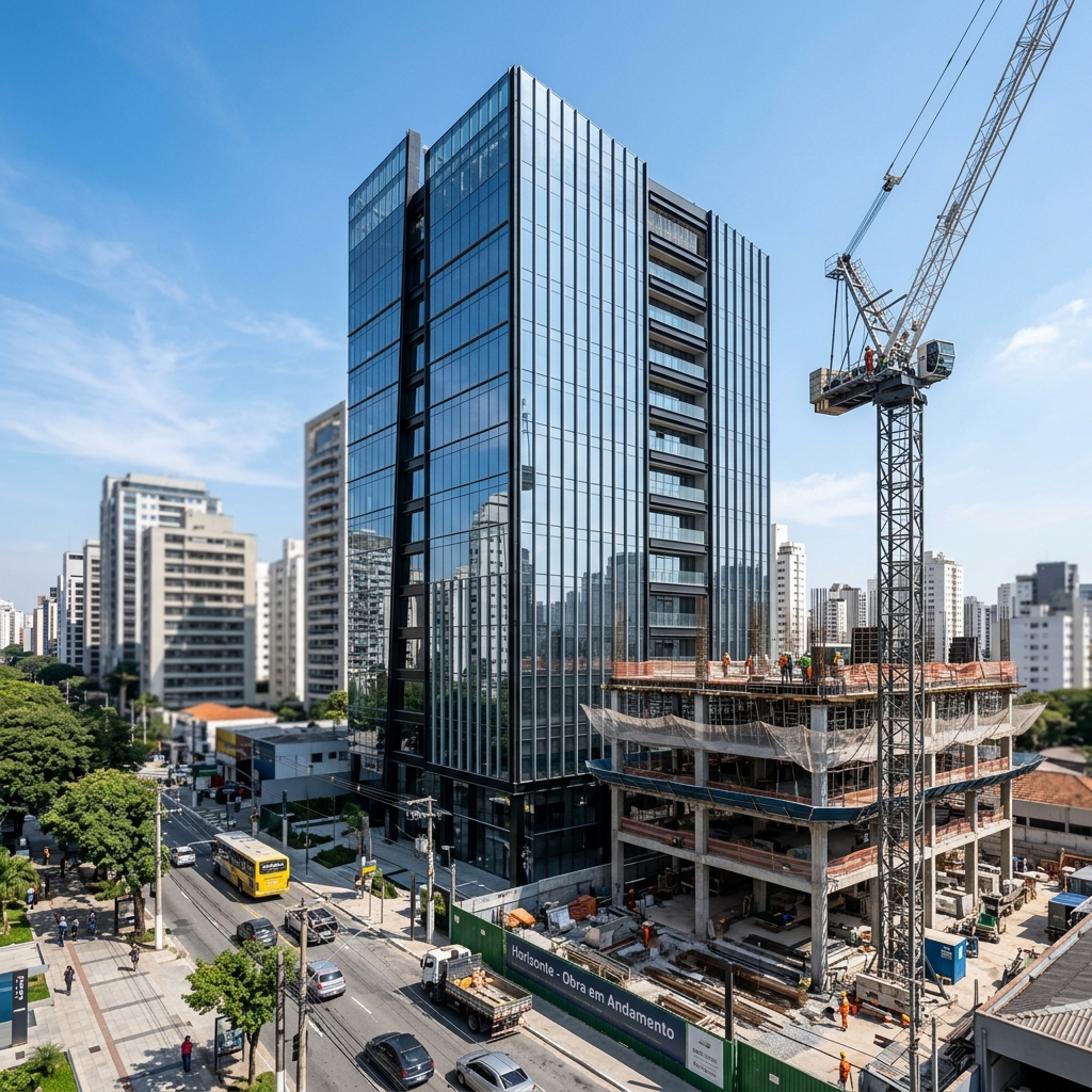 Edifício comercial moderno construído pela GGS em São Paulo